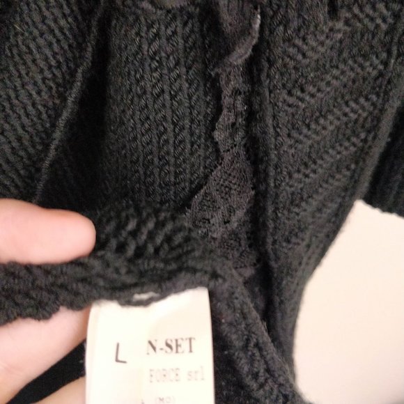 Twin-Set by Simona Barbieri Black Lace Duster L - Picture 9 of 12